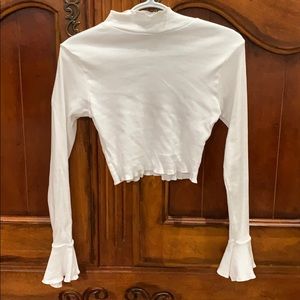 Pretty Little Thing Ribbed Ruffled Long Sleeve